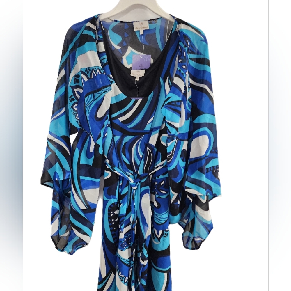 Hot In Hollywood Boho Dress With Separate Shawl, Size 1X, New With Tags